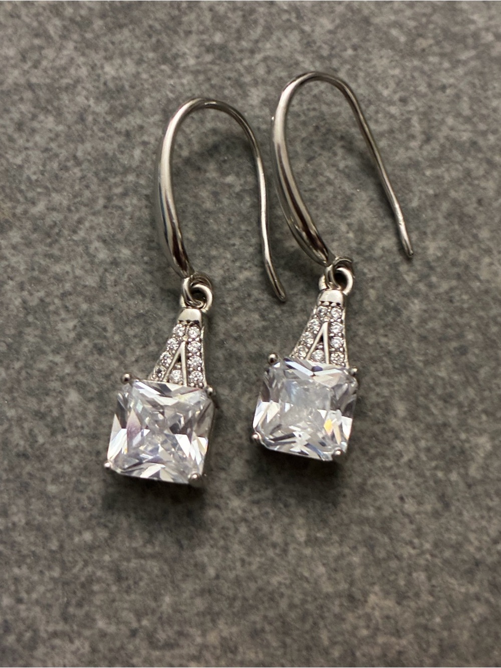 Ryze Sterling Silver White Frost CZ Drop Earrings